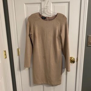 Suede long sleeve dress